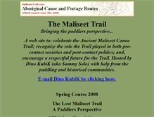 Tablet Screenshot of maliseettrail.com